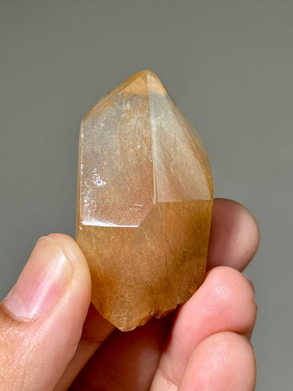 Semi-Polished Himalayan Quartz with Rutile