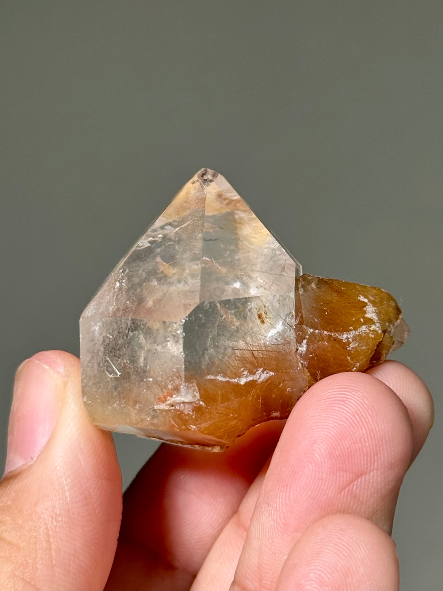 Semi-Polished Himalayan Quartz with Rutile