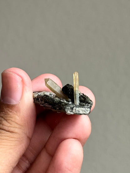 Hedenbergite & Quartz