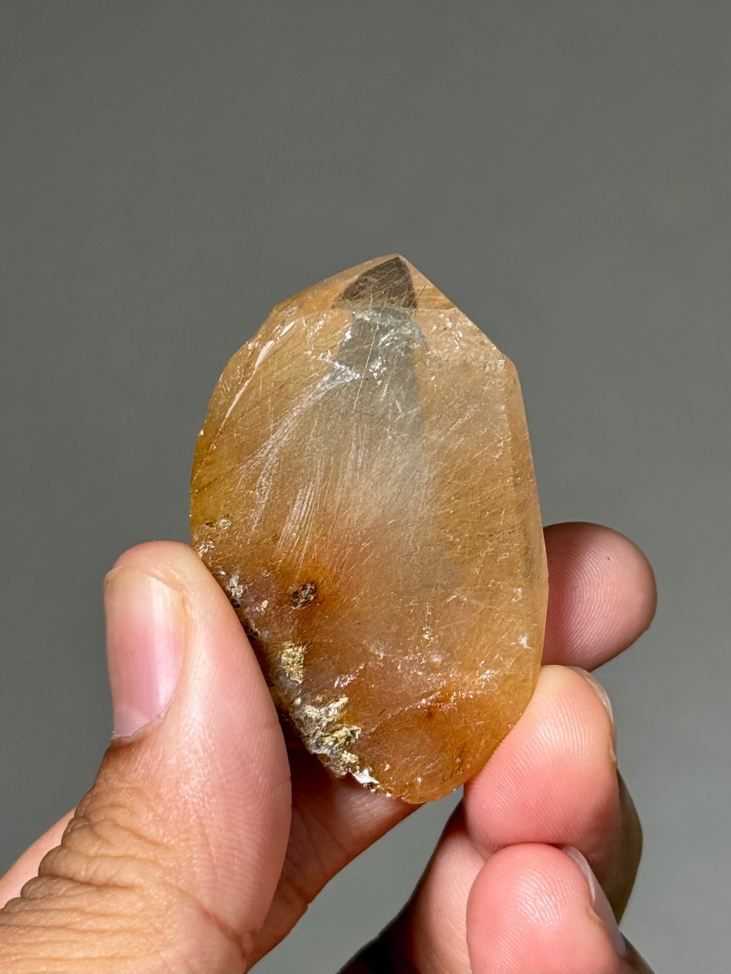 Semi-Polished Himalayan Quartz with Rutile