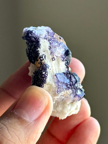 QR Code Fluorite on Quartz