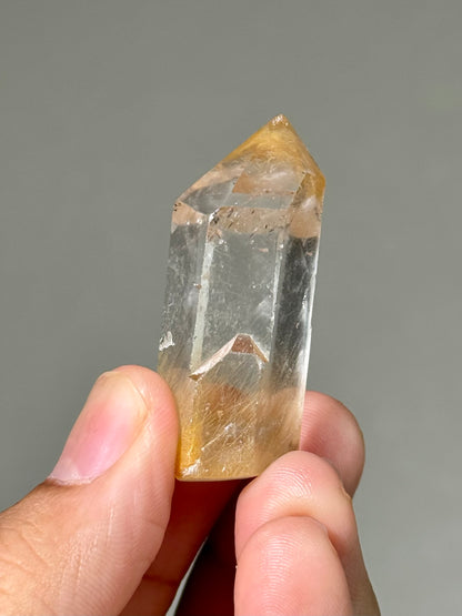 Semi-Polished Himalayan Quartz with Rutile