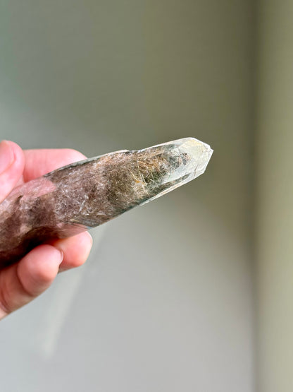 Byssolite & Rutile in Quartz