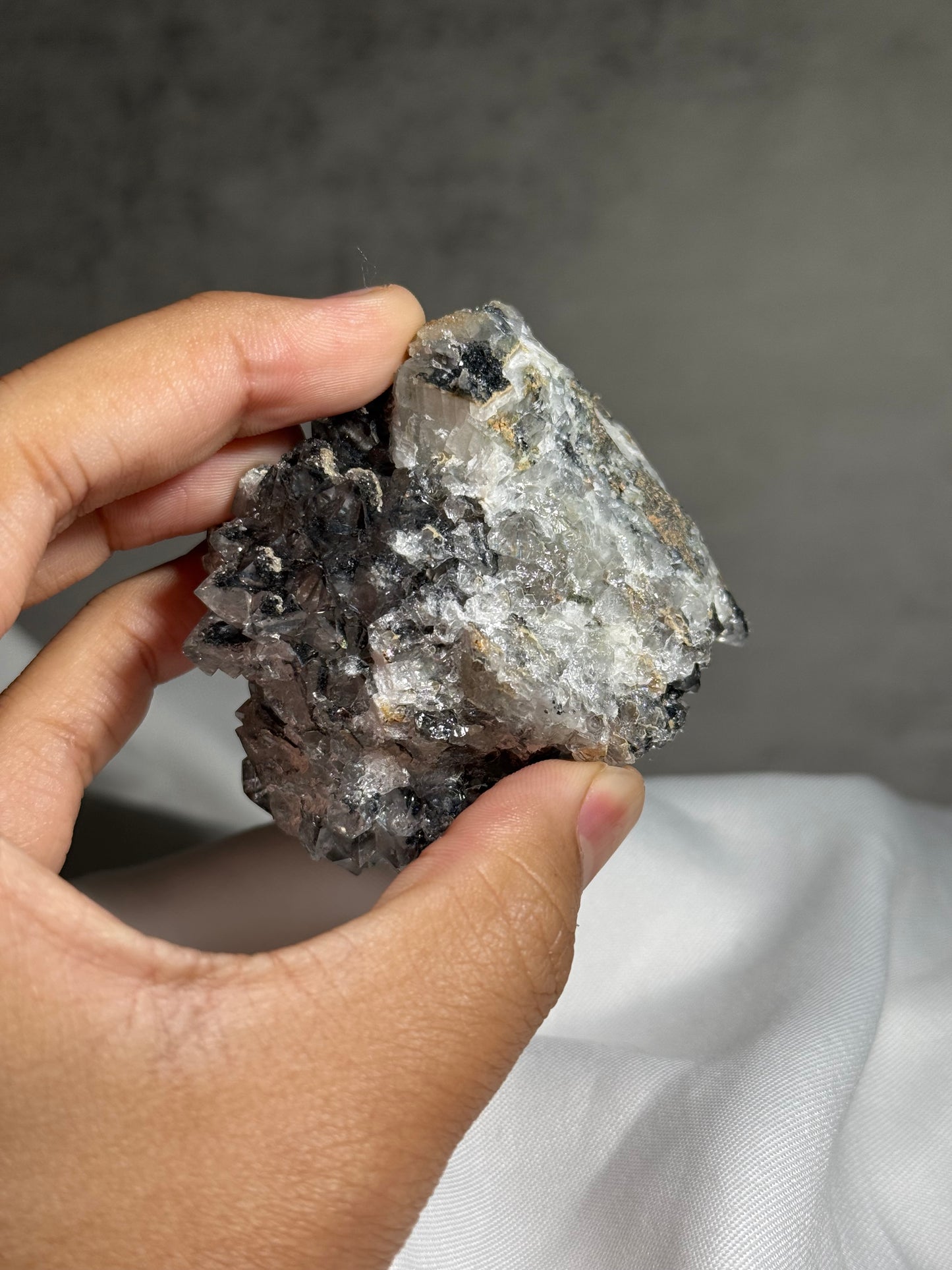 Quartz with Goethite & Calcite