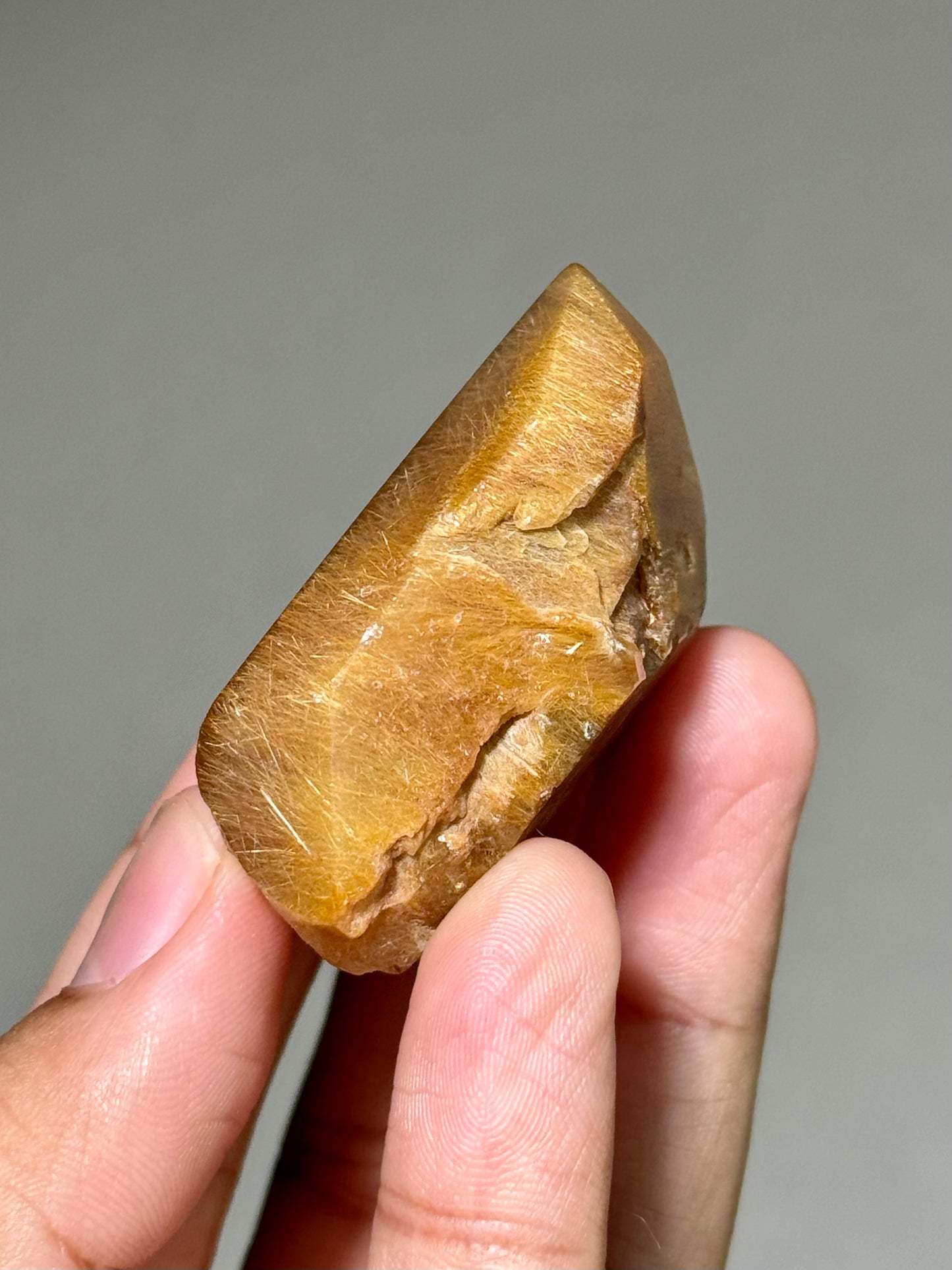 Semi-Polished Himalayan Quartz with Rutile