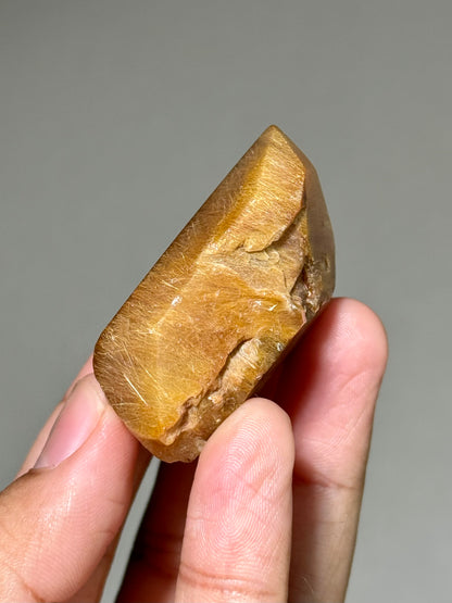 Semi-Polished Himalayan Quartz with Rutile