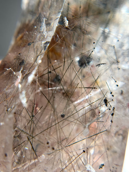 Byssolite & Rutile in Quartz