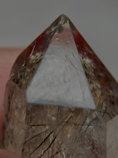 Byssolite & Rutile in Quartz