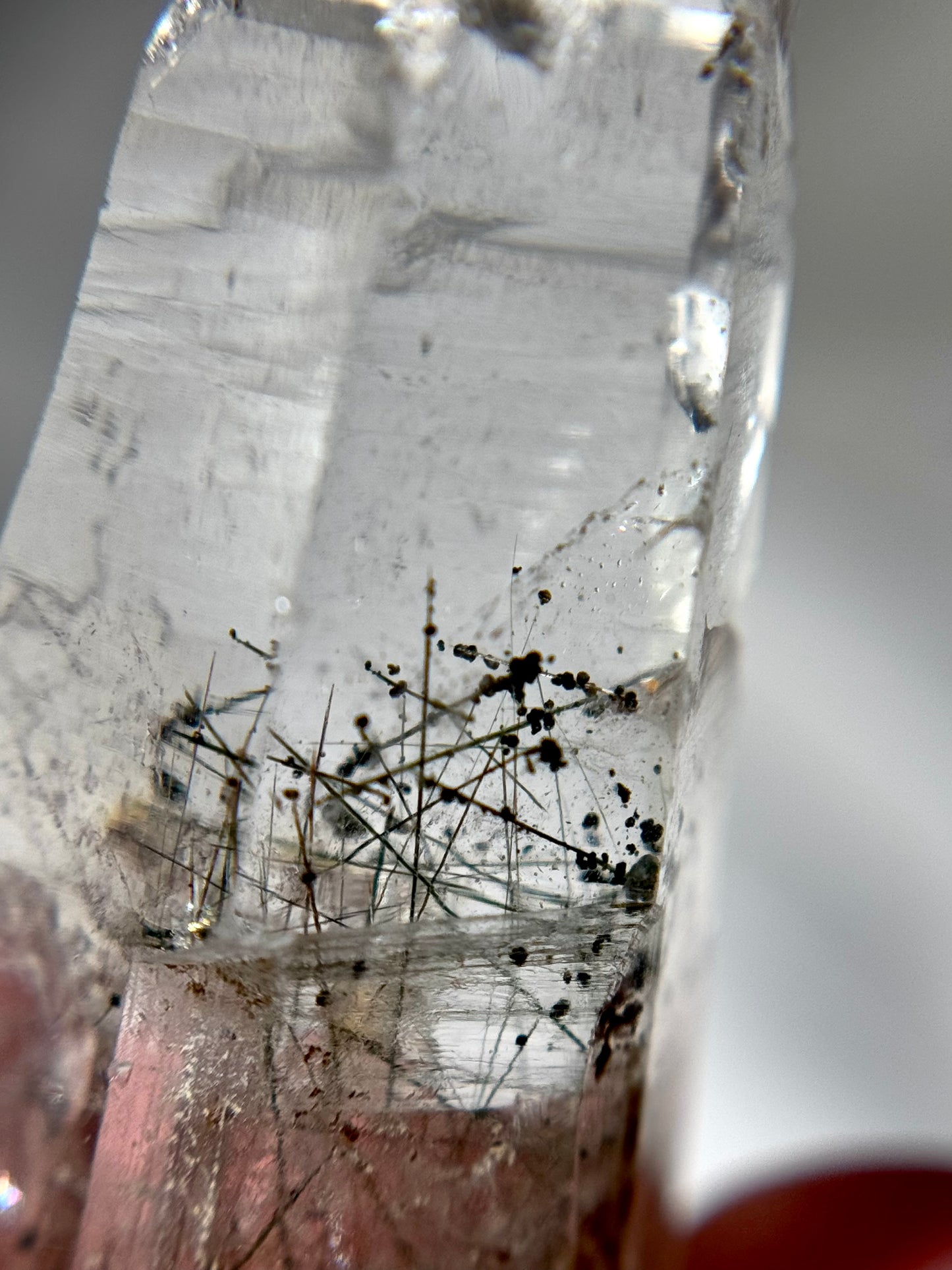 Byssolite & Rutile in Quartz