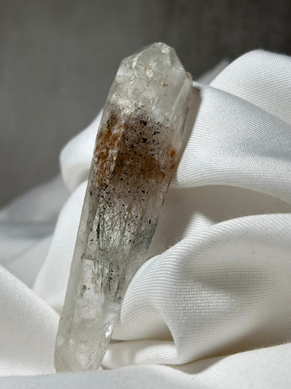 Byssolite & Rutile in Quartz