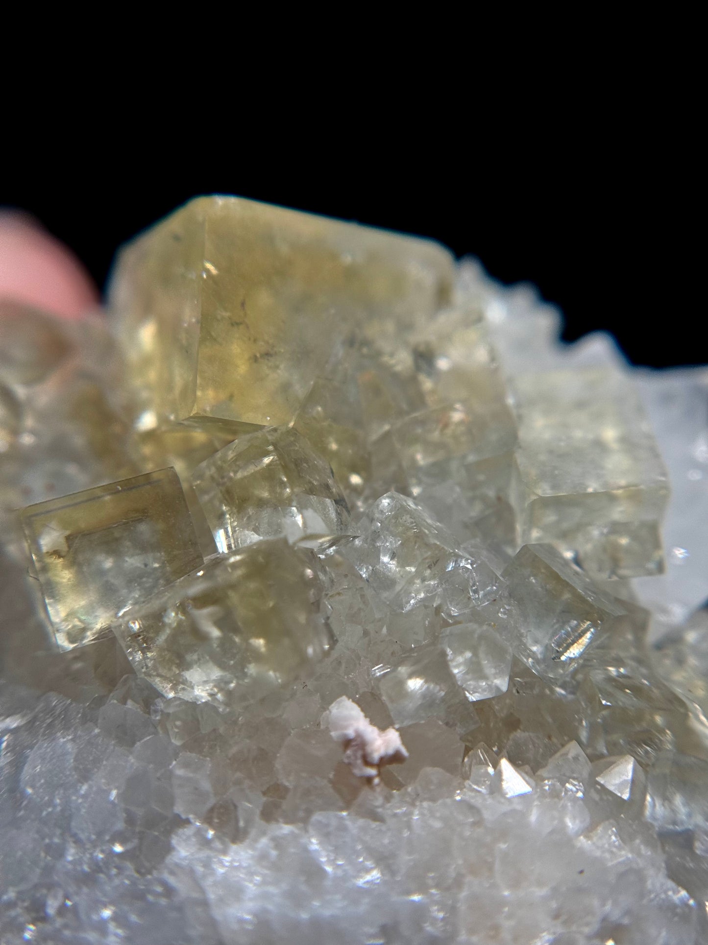 Fluorite on Quartz