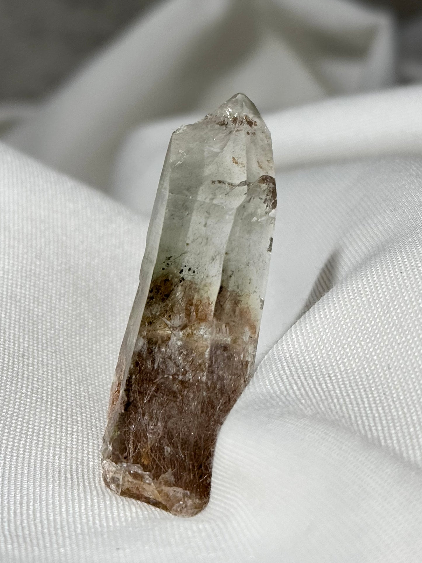 Byssolite & Rutile in Quartz