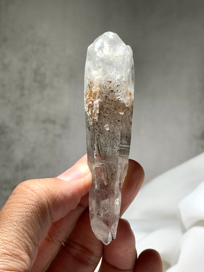 Byssolite & Rutile in Quartz