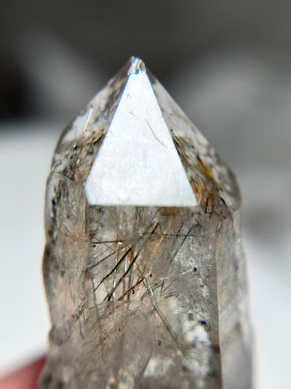 Byssolite & Rutile in Quartz