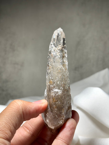 Byssolite & Rutile in Quartz