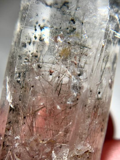 Byssolite & Rutile in Quartz