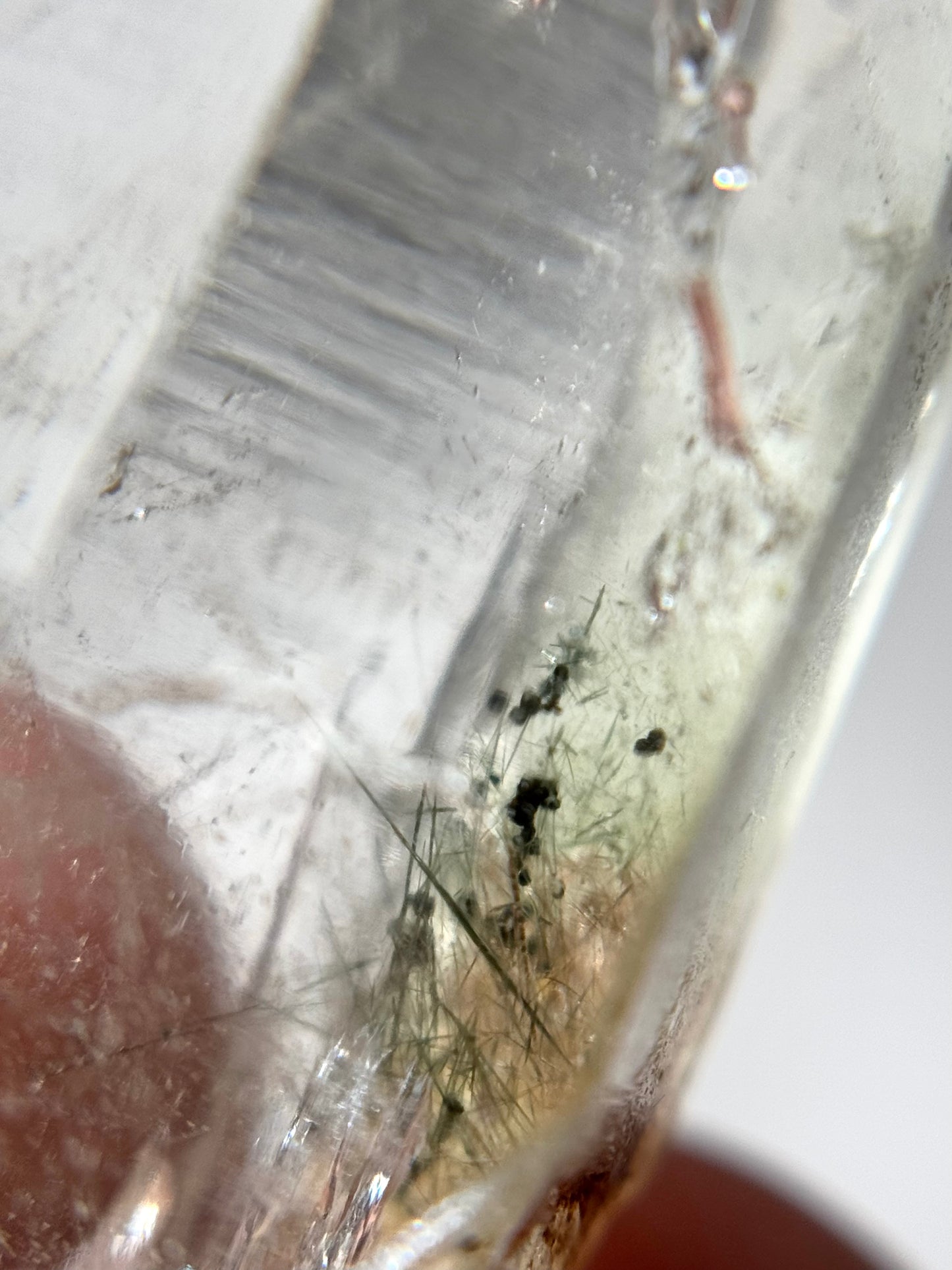 Byssolite & Rutile in Quartz