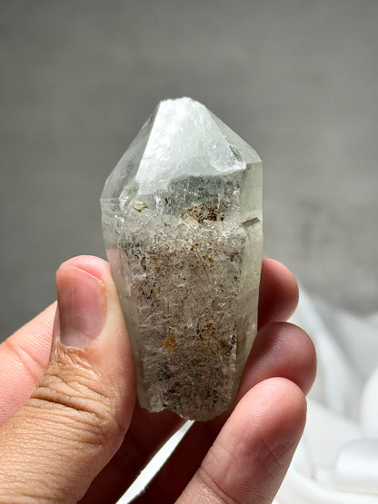 Byssolite & Rutile in Quartz