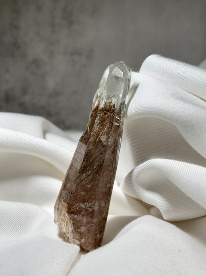 Byssolite & Rutile in Quartz