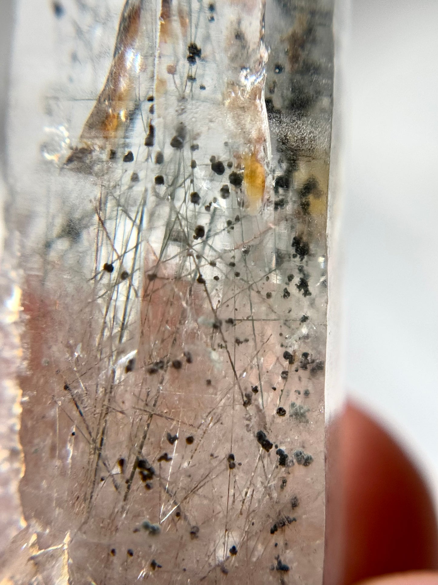 Byssolite & Rutile in Quartz