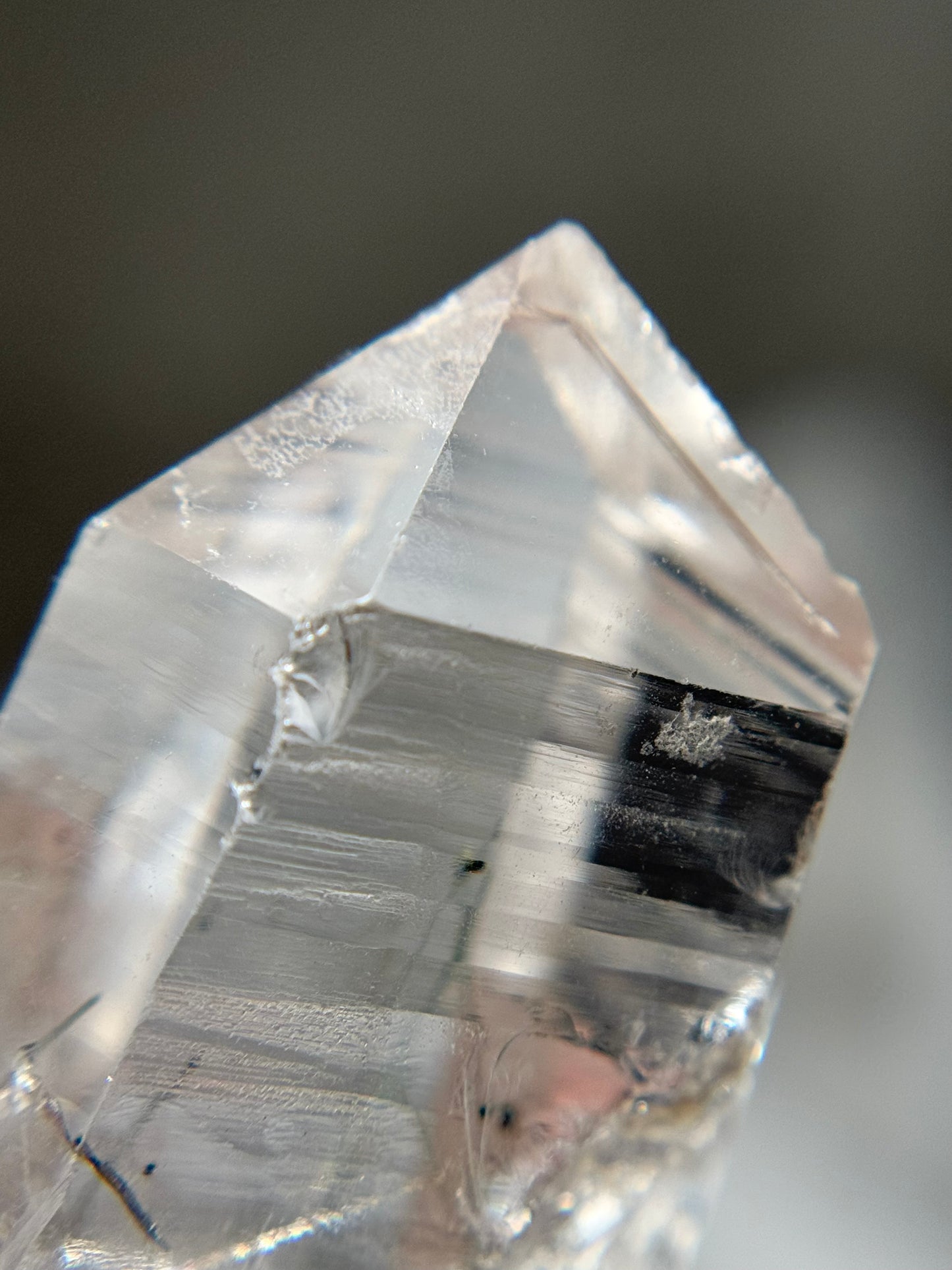 Byssolite & Rutile in Quartz