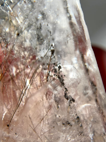 Byssolite & Rutile in Quartz