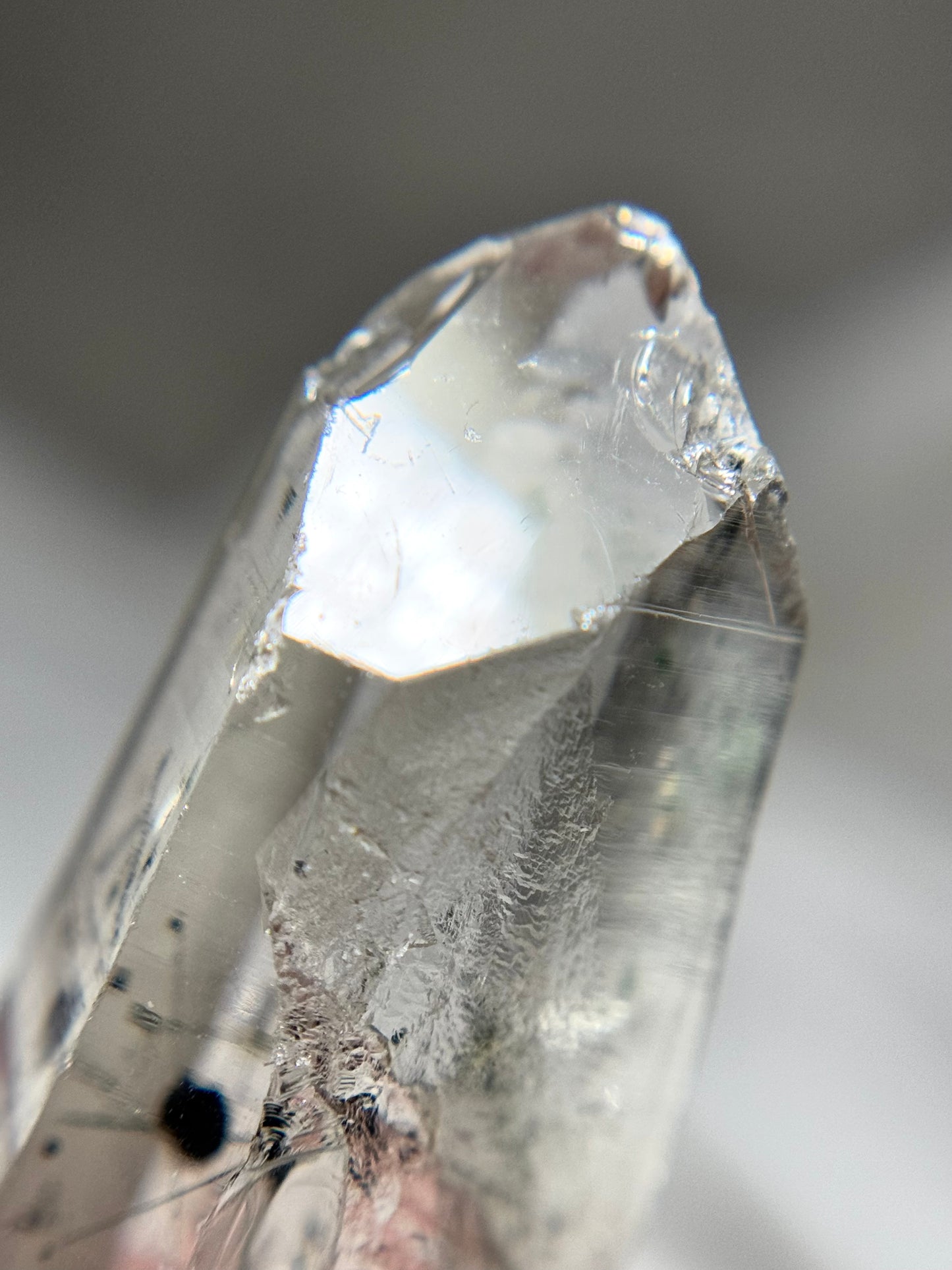 Byssolite & Rutile in Quartz