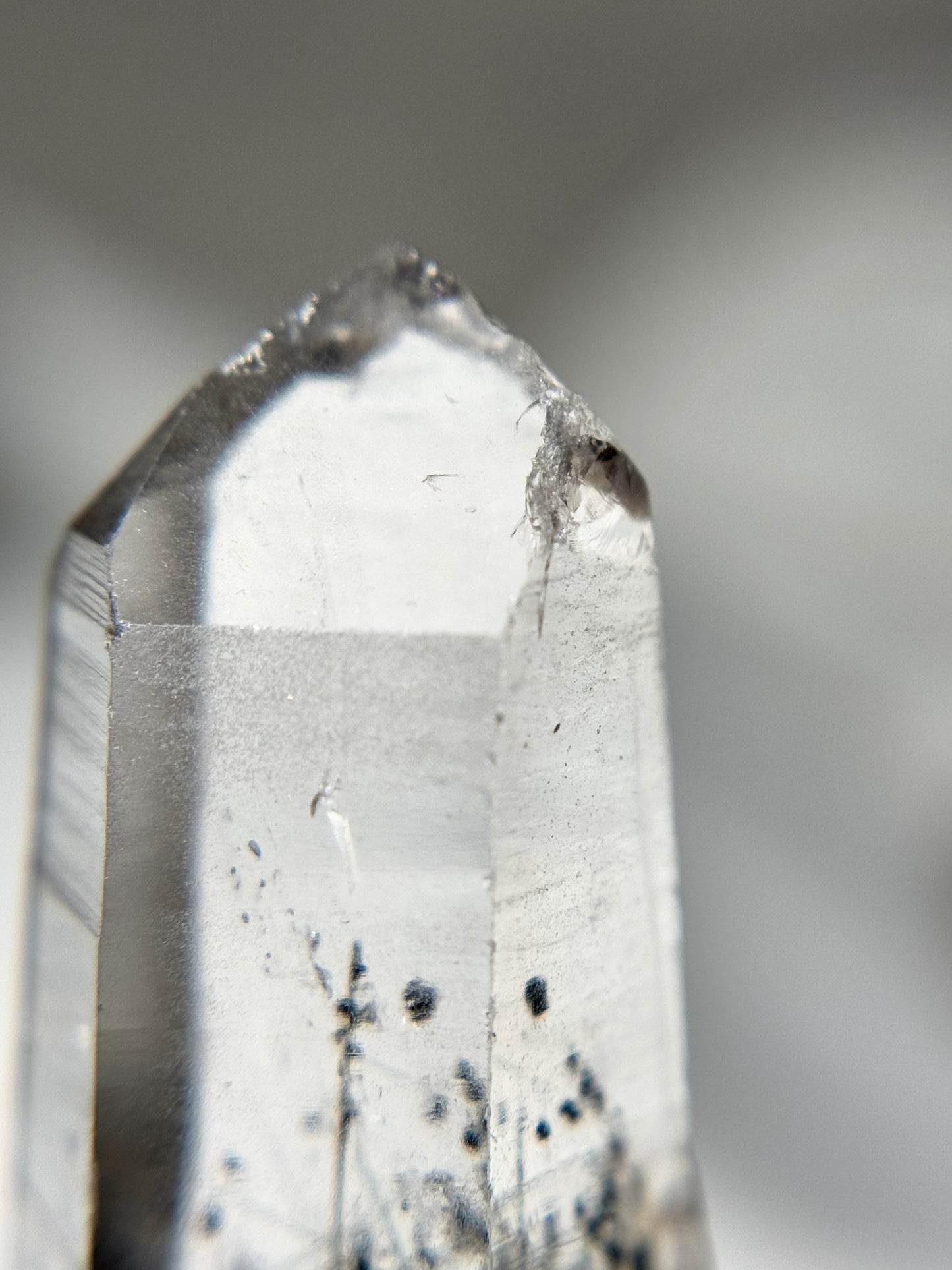 Byssolite & Rutile in Quartz