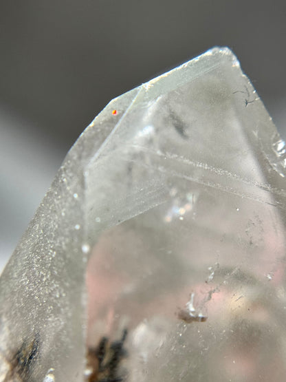 Byssolite & Rutile in Quartz