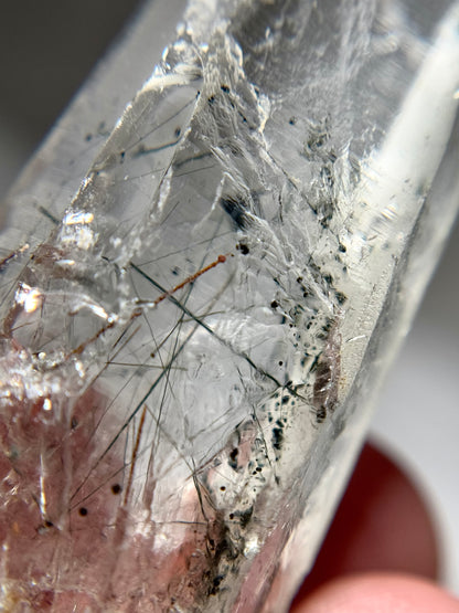 Byssolite & Rutile in Quartz