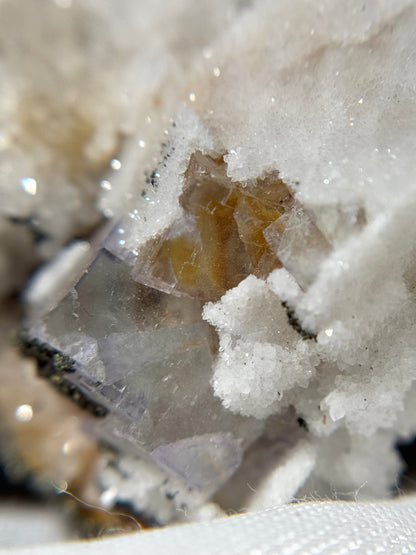 Quartz over Fluorite