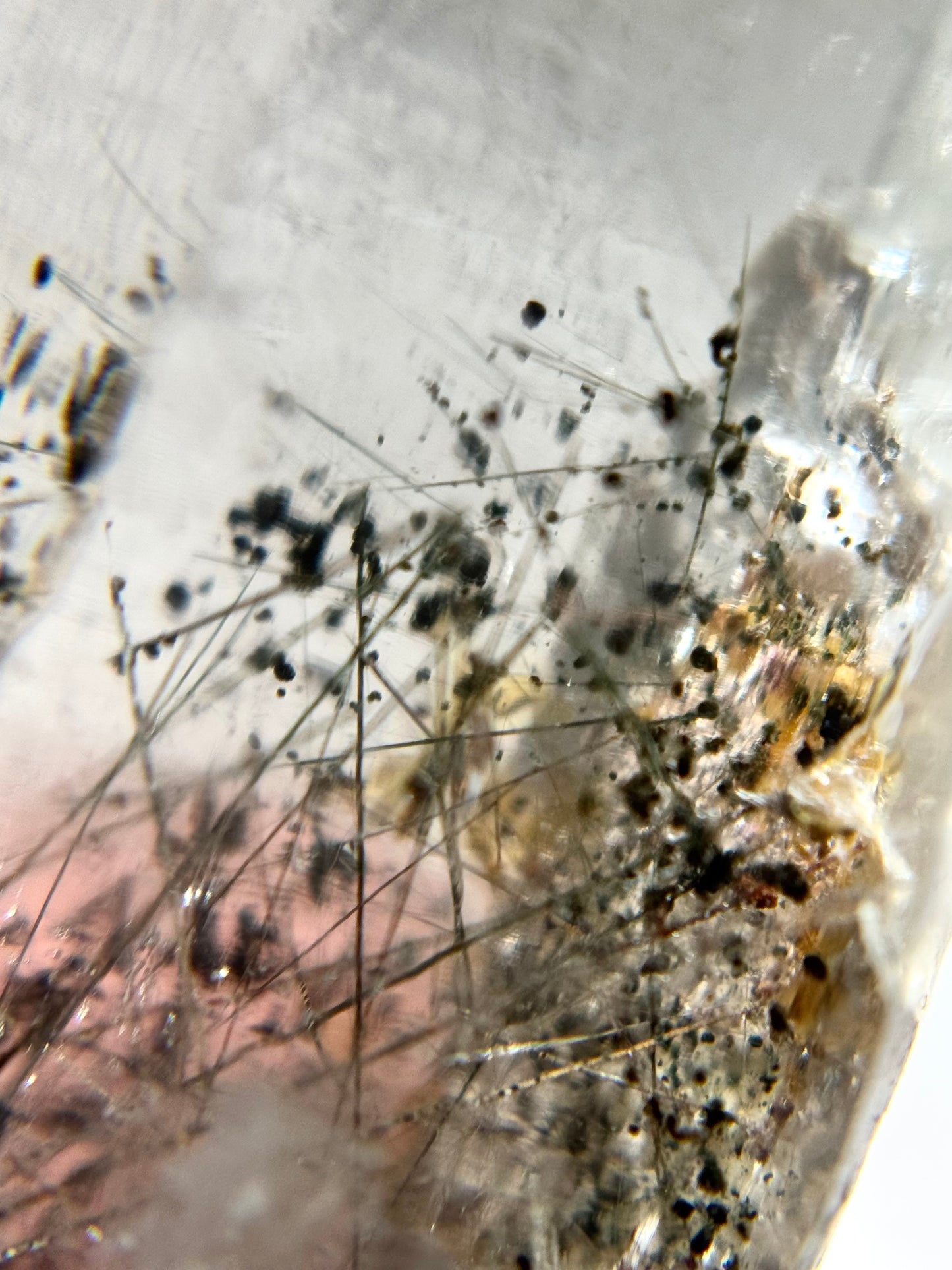 Byssolite & Rutile in Quartz