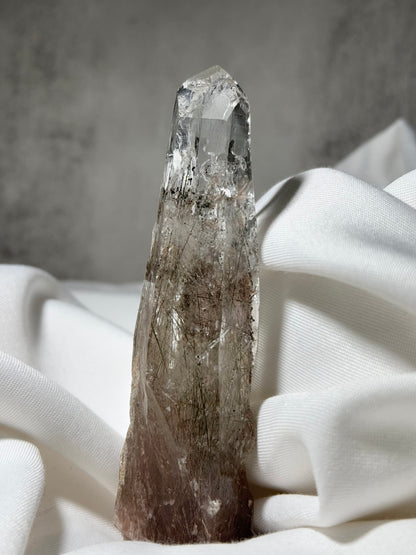 Byssolite & Rutile in Quartz