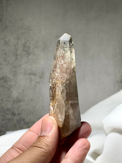 Byssolite & Rutile in Quartz