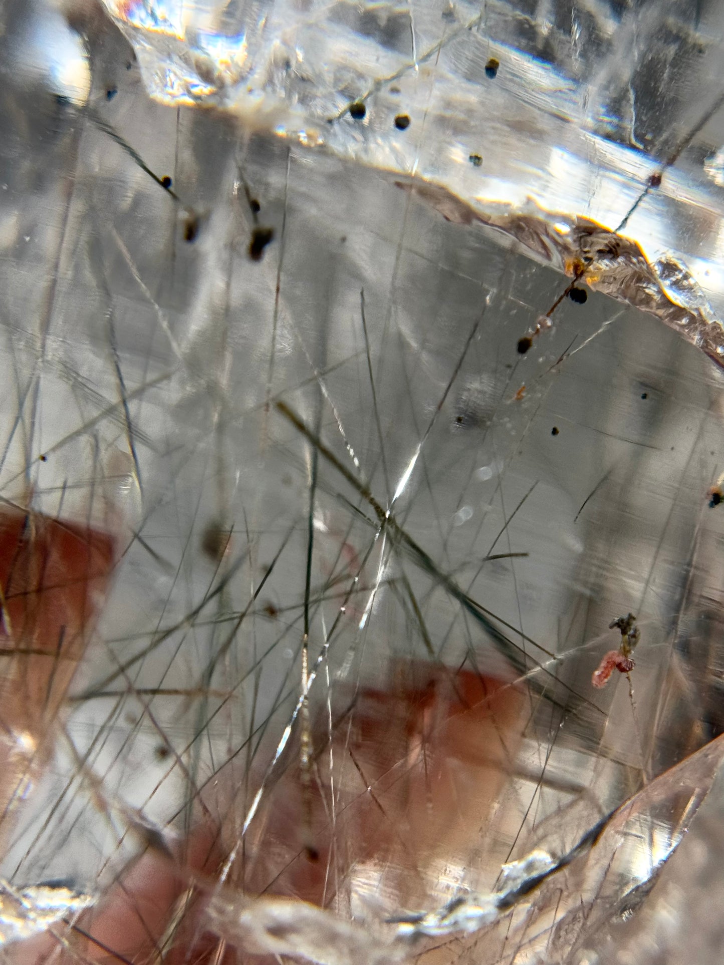 Byssolite & Rutile in Quartz