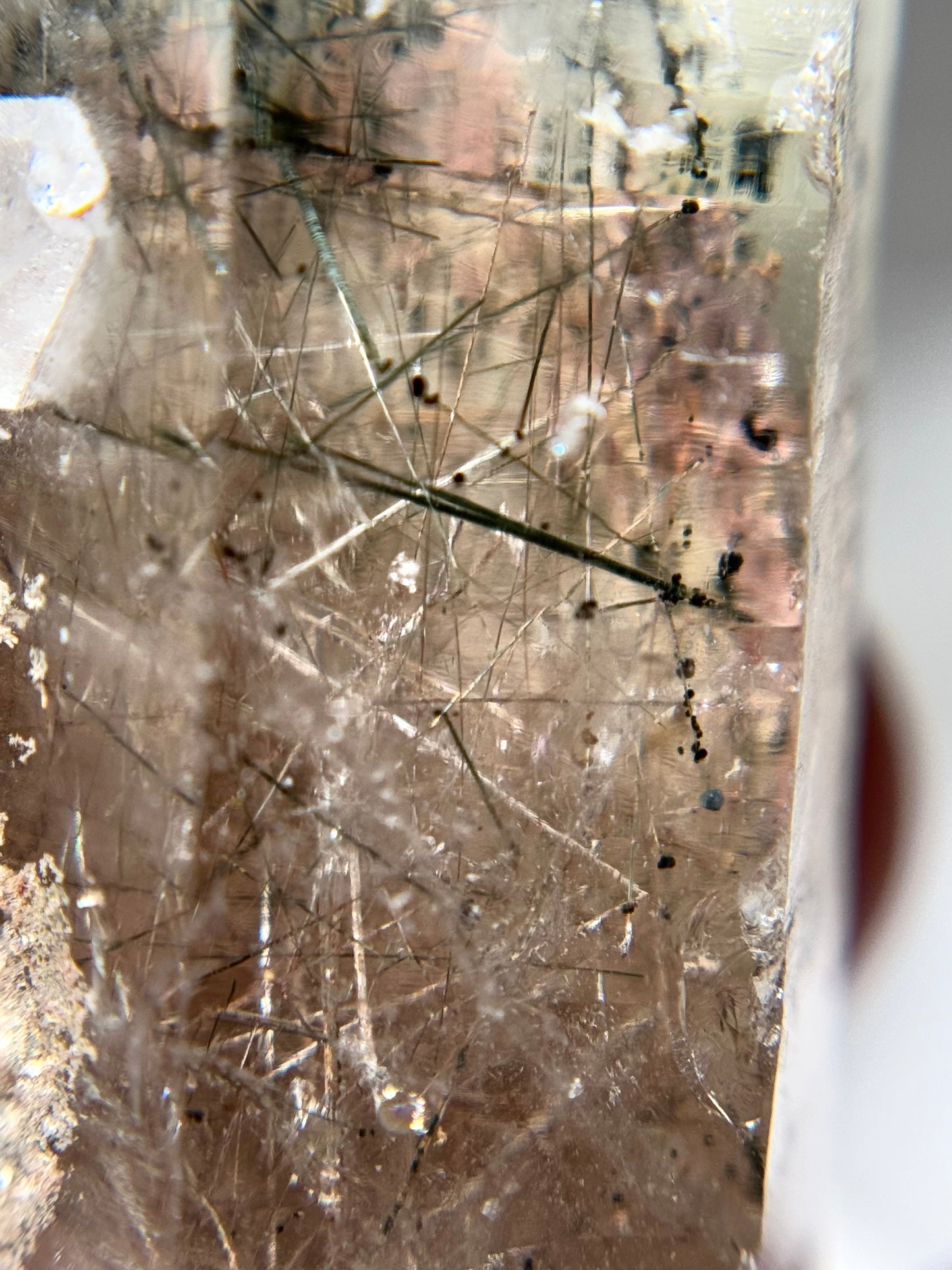 Byssolite & Rutile in Quartz