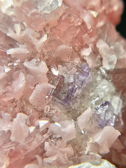 Rhodochrosite, Quartz & Fluorite