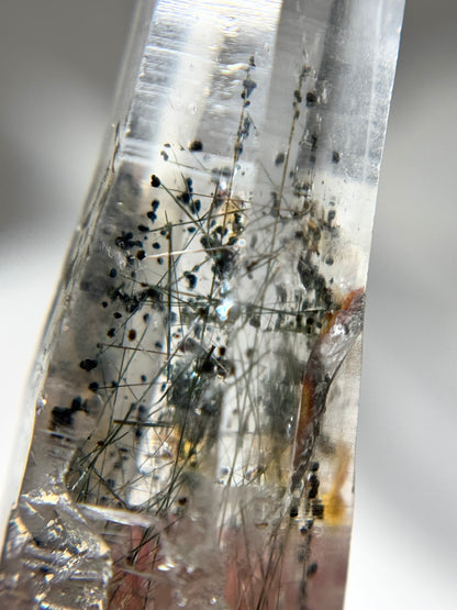 Byssolite & Rutile in Quartz