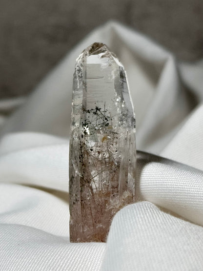 Byssolite & Rutile in Quartz