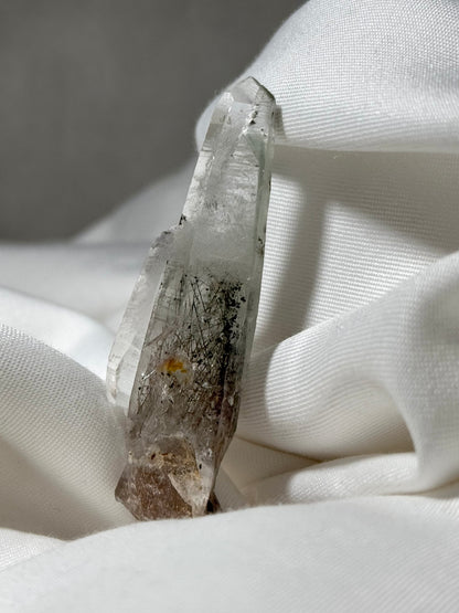 Byssolite & Rutile in Quartz