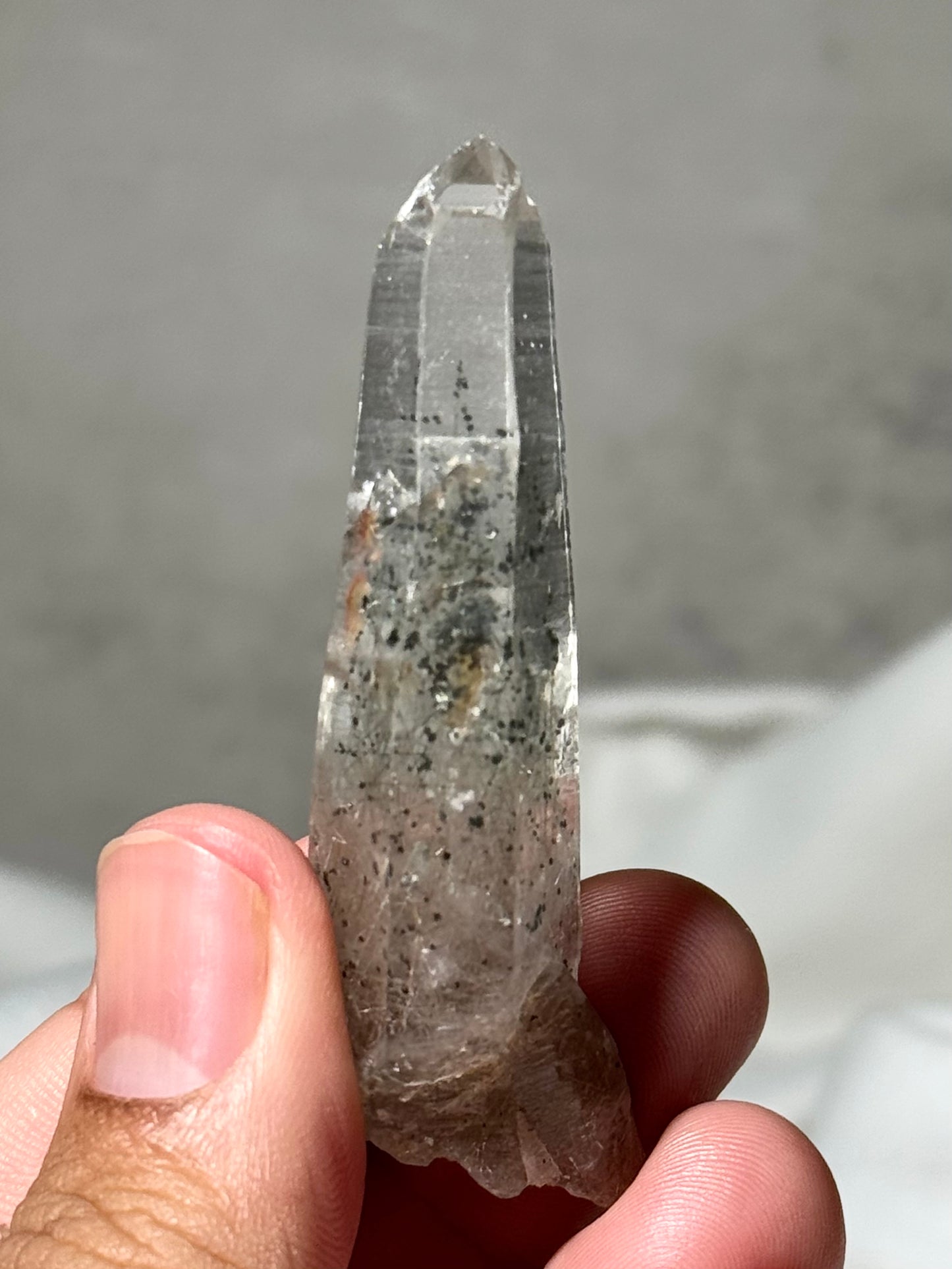 Byssolite & Rutile in Quartz