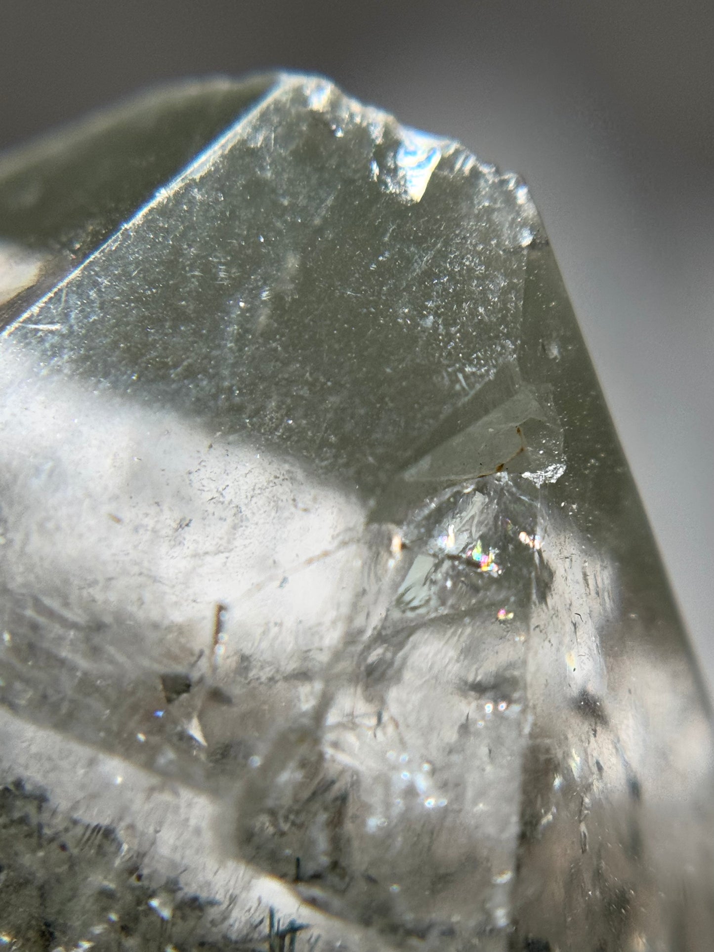 Byssolite & Rutile in Quartz