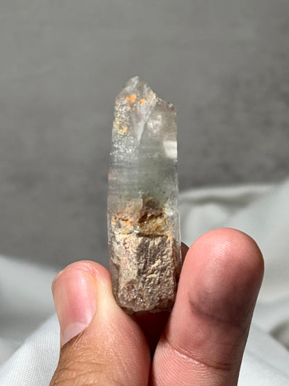 Byssolite & Rutile in Quartz