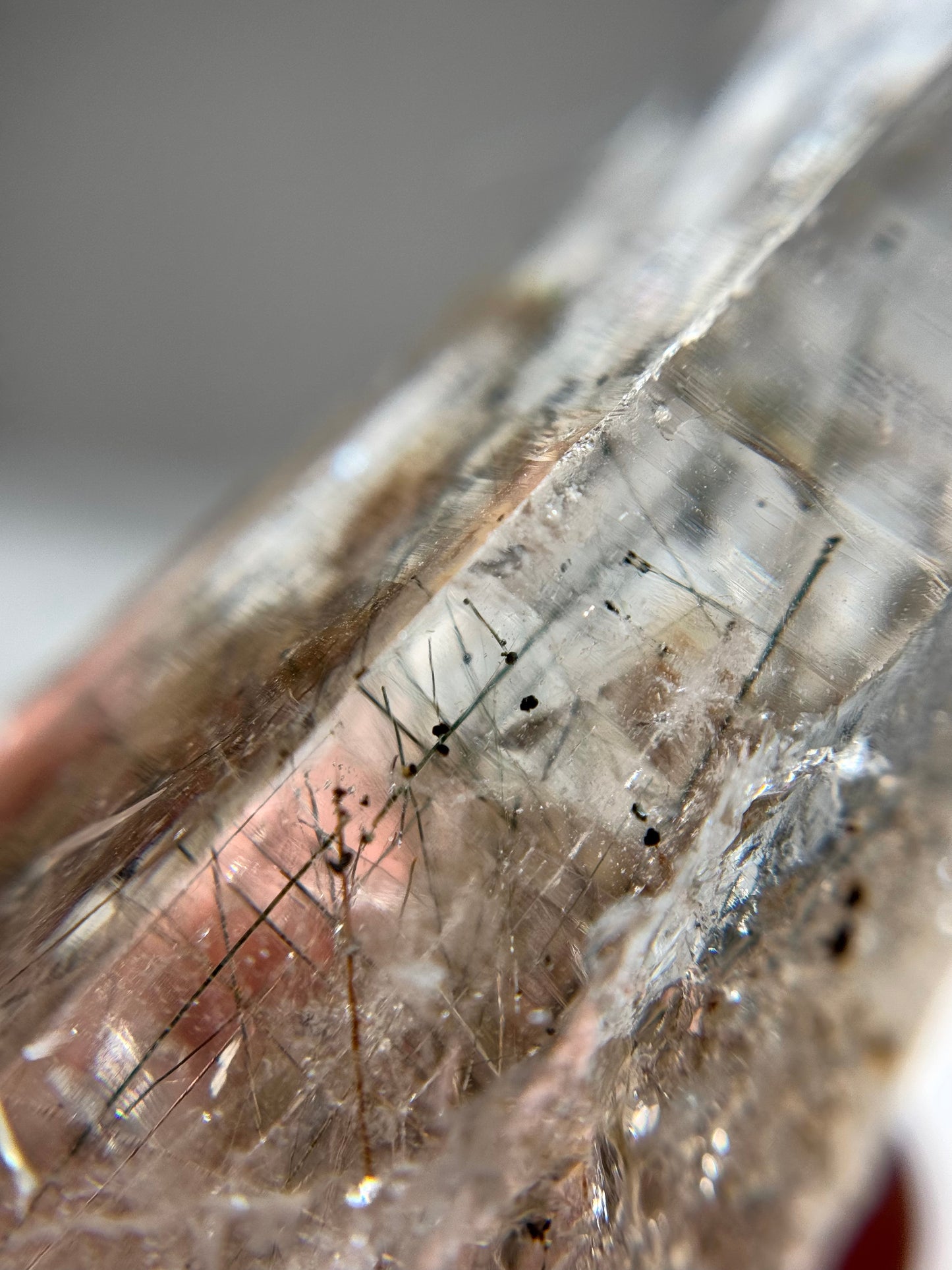 Byssolite & Rutile in Quartz