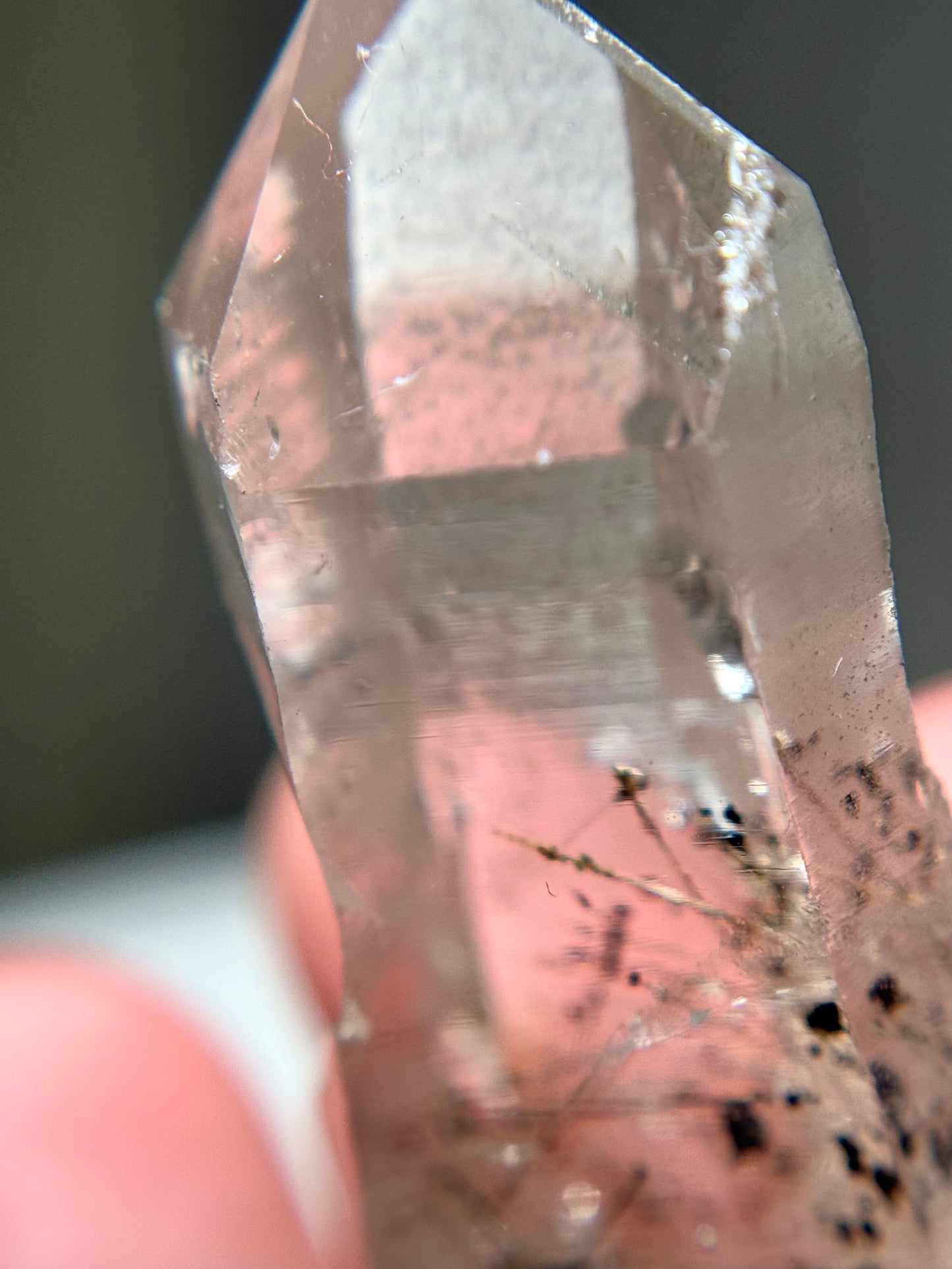 Byssolite & Rutile in Quartz