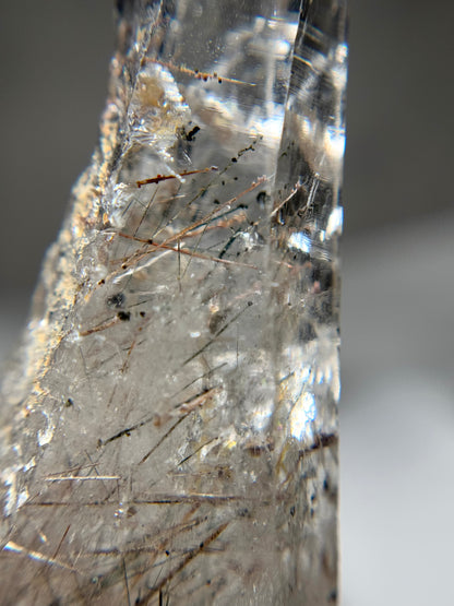 Byssolite & Rutile in Quartz