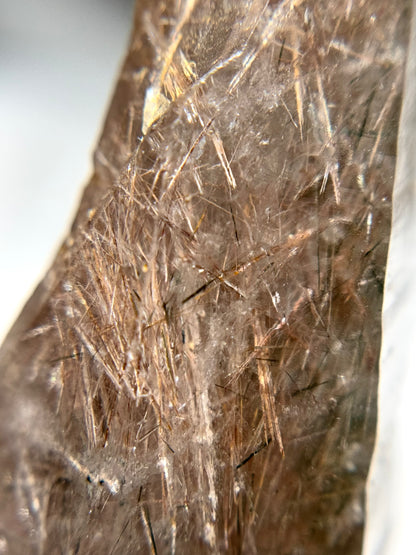 Byssolite & Rutile in Quartz