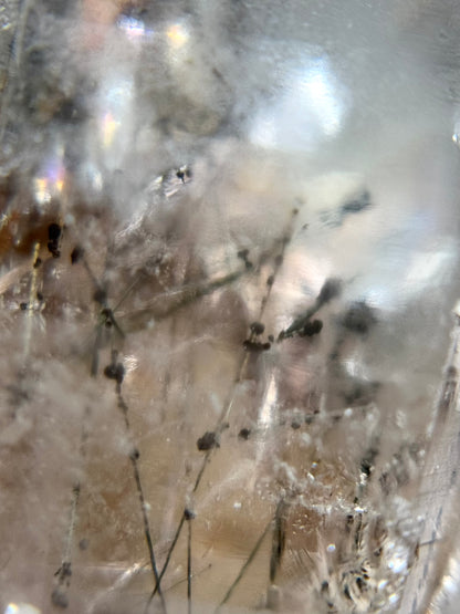 Byssolite & Rutile in Quartz