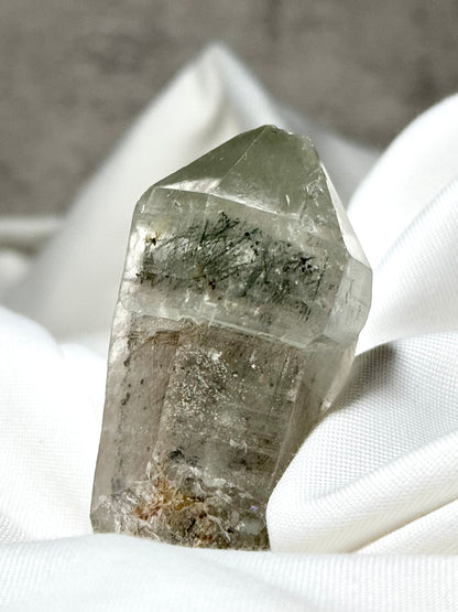 Byssolite & Rutile in Quartz