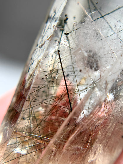 Byssolite & Rutile in Quartz